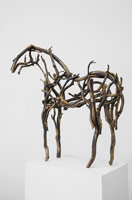 Deborah Butterfield / 
Na'Kupono, 2012 / 
painted bronze / 
40 1/2 x 42 x 13 in. (102.9 x 106.7 x 33 cm)