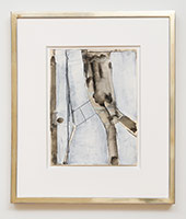 Richard Diebenkorn / 
Untitled (CR no. 4676), c. 1988-1992 / 
gouache, ink, and graphite on paper / 
Paper: 12 x 9 in. (30.5 x 22.9 cm) / 
Framed: 20 x 17 in. (50.8 x 43.2 cm)