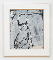Richard Diebenkorn / 
Untitled (RD 2191) (CR no. 2013), 1956 / 
gouache, charcoal on paper pasted on cardboard / 
Paper: 22 1/2 x 19 in. (57.2 x 48.3 cm) / 
Framed: 30 1/2 x 27 in. (77.5 x 68.6 cm)