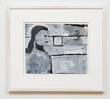 Richard Diebenkorn / 
Untitled (RD 744) (CR no. 2011), n. d. / 
gouache, ink, ink wash on paper / 
Paper: 11 x 14 in. (27.9 x 35.6 cm) / 
Framed: 19 x 21 3/4 in. (48.3 x 55.2 cm)