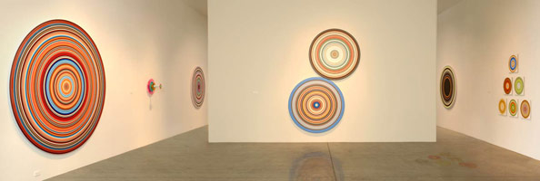 Installation photography, Don Suggs: Concentric  / 
 / 
The Patrimony/Matrimony series interprets iconic works of art, by both men(Patrimony) 
and women(Matrimony) artists, using a conceptual framework based on palette, 
composition and psychological force. In conceiving each work, Suggs first determines
the 