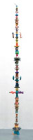 Don Suggs / 
Beast Pole, / 
2003 - 2007 / 
plastic objects and oil paint / 
Private collection
