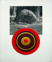 Don Suggs / 
Pacifier I-4, 1998 - 2004 / 
acrylic on gelatin silver print on board / 
9 7/8 x 7 7/8 in. (25.1 x 20 cm) 