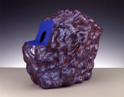 Ken Price / 
True Blue, 1994 / 
acrylic on fired ceramic / 
14 5/8 in (37.14 cm) high / 
Private collection