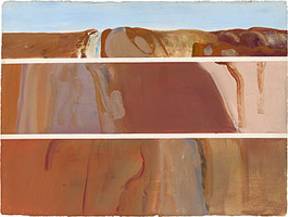 Fred Williams / 
Weipa I, 1977  / 
gouche on paper / 
22 1/2 x 30 in (57.6 x 76.4 cm)
