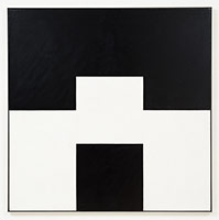 Frederick Hammersley / 
Altered Ego, #4 1971 / 
oil on linen / 
44 x 44 in. (111.8 x 111.8 cm)