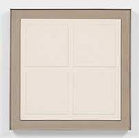 Frederick Hammersley / 
From one #1, #39c 1963 / 
painted construction / 
panel: 12 x 12 in. (30.5 x 30.5 cm) / 
frame: 14 1/4 x 14 3/8 in. (36.2 x 36.5 cm)