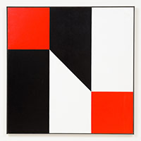 Frederick Hammersley / 
Pact, #4 1978 / 
oil on linen / 
45 x 45 in. (114.3 x 114.3 cm)
