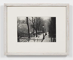 Frederick Hammersley / 
Steps from Sacre Coeur Paris, 1944 / 
black and white photograph in artist-made frame / 
image: 4 1/2 x 7 in. (11.4 x 17.8 cm) / 
frame: 9 x 11 1/4 in. (22.9 x 28.6 cm) / 
Private collection