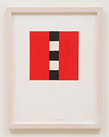 Frederick Hammersley / 
clout, 1988 / 
lithograph / 
image: 7 1/2 x 7 1/2 in. (19.1 x 19.1 cm) / 
paper: 15 x 12 in. (40.6 x  30.5 cm) / 
Private collection