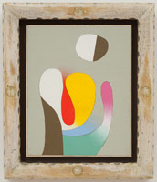 Frederick Hammersley / 
Comes out eden #8, 1994 / 
oil on linen / 
12 x 9 1/2 in. (30.5 x 24.1 cm) / 
16 1/2 x 14 in. (41.9 x 35.6 cm) framed / 
Private collection 