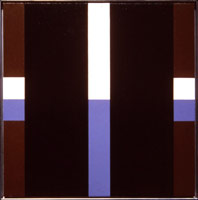 Frederick Hammersley / 
In two, 1977 / 
oil on linen / 
32 x 32 in. (81.3 x 81.3 cm)