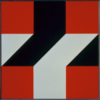 Frederick Hammersley /  
Sacred & pro fame, 1978 /  
oil on linen /  
45 x 45 in. (114.3 x 114.3 cm) /  
Collection of the Albuquerque Museum, Albuquerque, New Mexico