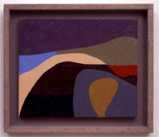 Frederick Hammersley / 
See scape, 1984 / 
oil on wood / 
10 x 12 in. (25.4 x 30.5 cm) / 
Private collection, Marina del Rey, California