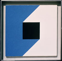 Frederick Hammersley / 
Yogurt, 1976 - 77 / 
oil on linen / 
6 x 6 in. (15.2 x 15.2 cm) / 
Private collection, Del Mar, California