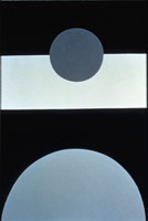 Frederick Hammersley / 
One & one 1/2, 1959 / 
oil on linen / 
36 x 24 in. (91.4 x 60.9 cm)