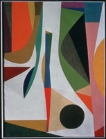 Frederick Hammersley / 
Up with in, 1958 / 
oil on linen / 
48 x 36 in. (121.9 x 91.4 cm) / 
Pomona College Museum of Art, Claremont CA