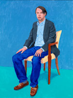 David Hockney / 
Ray Charles White, 12-16 February, 2014 / 
Acrylic on canvas / 
48 x 36 in. (121.9 x 91.4 cm)