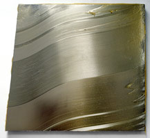 Jason Martin / 
Sicilyan, 2004 / 
gel on stainless / 
40 x 43 3/8 in (100 x 110 cm) / 
Private collection 