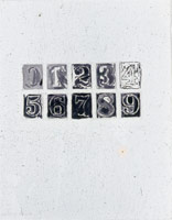 Jasper Johns etching from Foirades, Fizzles