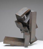 Joel Shapiro / 
untitled, 2005 - 2009 / 
bronze / 
overall: 51 1/4 x 20 3/4 x 23 1/8 in. (130.2 x 52.7 x 58.7 cm) / 
sculpture: 12 1/4 x 14 x 9 5/8 in. (31.1 x 35.6 x 24.4 cm) / 
base: 39 x 20 3/4 x 23 1/8 in. (99.1 x 52.7 x 58.7 cm)