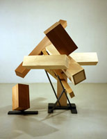 untitled, 2003 / 
wood and steel / 
78 3/8 x 74 1/4 x 58 in (199.1 x 188.6 x 147.3 cm)
