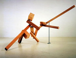 untitled, 2002 - 03 / 
unique wood and steel / 
7' 9