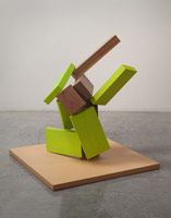 Joel Shapiro / 
untitled, 2006 / 
      wood and casein / 
      37 1/4 x 28 1/2 x 21 1/4 in (94.6 x 72.4 x 54 cm)