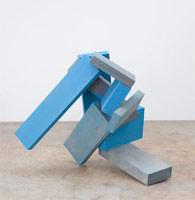 Joel Shapiro / 
untitled, 2005-2007 / 
      wood and casein / 
      47 1/4 x 53 1/8 x 39 3/4 in (120 x 134.9 x 101 cm) / 
      (js08-04)