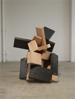 Joel Shapiro / 
Twenty Six, 2008 / 
      wood and casein / 
      67 3/4 x 60 x 54 in. (172.1 x 152.4 x 137.2 cm) / 
        (js08-17)