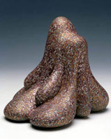Almah, 2004 / 
acrylic on fired ceramic / 
6 1/2 x 8 x 7 in (16.4 x 20.3 x 17.7 cm) / 
Private collection
