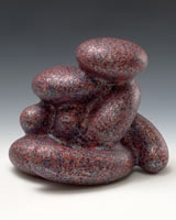 Ken Price / 
Blakey, 2008 / 
        acrylic on fired ceramic / 
        10 1/4 x 9 1/4 x 11 1/2 in. (26 x 23.5 x 29.2 cm) / 
        Private collection