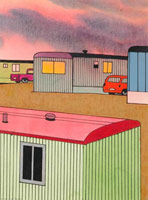 Ken Price / 
New Mexico Trailer Park, 2005 / 
      watercolor on paper / 
      9 1/2 x 7 in. (24 x 17.8 cm) / 
      Private collection