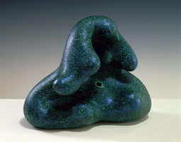 Bumps, 1999 / 
acrylic on fired ceramic / 
11 1/2 x 14 1/4 x 9 in (29.2 x 36.2 x 22.9 cm) / 
Private collection