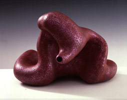 Zigzag, 1999 / 
acrylic on fired ceramic / 
11 1/2 x 17 x 19 1/2 in (29.2 x 43.2 x 49.5 cm) / 
Private collection
