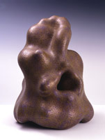 Purple Clouds, 1997 / 
acrylic on fired ceramic / 
18 x 13 1/2 x 14 3/4 in (45.7 x 34.3 x 37.5 cm) / 
Private collection