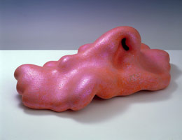 Prone, 1997 / 
acrylic on fired ceramic / 
9 1/2 x 28 1/2 x 18 1/2 in (24.1 x 72.4 x 47 cm) / 
Private collection
