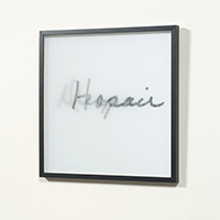 Nancy Reddin Kienholz / 
Hope - Despair, April 2, 2007 / 
lenticular (mixed media) / 
18 x 18 in. (45.7 x 45.7 cm)