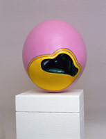 Ken Price / 
Pink Egg, 1964 / 
Ceramic and wood / 
6 x 5 1/2 x 5 1/2 in (15.24 x 13.97 x 13.97 cm)
Private collection