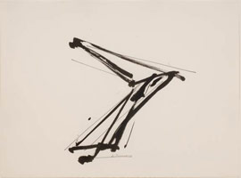 Mark di Suvero / 
Untitled, 2006 / 
        ink on paper / 
        Paper: 26 1/2 x 34 1/4 in. (67.3 x 87 cm) Framed: 22 x 30 in. (55.9 x 76.2 cm) / 
        MdS07-5 / 
        Private collection 