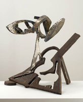 Mark di Suvero / 
Retrofit, 2007 / 
        steel and stainless steel / 
        25 x 33 x 27 in. (63.5 x 83.8 x 68.6 cm) / 
        Private collection 