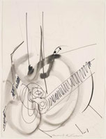 Mark di Suvero / 
Untitled, 2007 / 
        pencil, pen & ink on paper / 
        Paper: 30 x 22 in. (76.2 x 55.9 cm) / 
        Framed: 33 7/8 x 25 7/8 in. (86 x 65.7 cm) / 
        MdS08-4