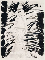 Mark di Suvero / 
Untitled, 2007 / 
        pen and ink on paper / 
        Paper: 30 x 22 in. (76.2 x 55.9 cm) / 
        Framed: 33 7/8 x 25 7/8 in. (86 x 65.7 cm) / 
        MdS08-8