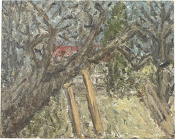 Cherry Tree, Autumn, 2002  / 
      oil on board  / 
      46 x 58 in. (117 x 147.5 cm) / 
      Private collection
      