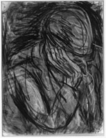 Leon Kossoff / John Asleep, 1988 / 
charcoal and pastel on paper / 
30 x 22 1/8 in (76.2 x 56.2 cm)