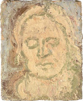 Head of Peggy I, 2003 / 
      oil on board / 
      21.65 x 17.72 in. (55 x 45 cm) / 
Private collection