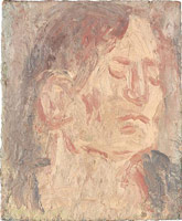 Head of Peggy V, 2010 / 
      oil on board / 
      23 1/4 x 19 5/16 in. (59 x 49 cm) / 
Private collection