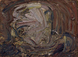 Leon Kossoff / 
Head of Father, 1960  / 
      oil on board / 
      21.3 x 24 in. (54 x 61 cm) / 
      Private collection