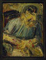 Leon Kossoff / 
Portrait of Philip No.1, 1962 / 
oil on board / 
63 1/4 x 48 in. (160.7 x 121.9 cm)