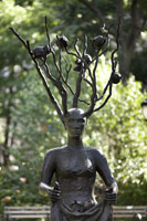 Alison Saar / 
Fall, 2011 / cast bronze / 
approx. 8 ft (2.4 m) tall
